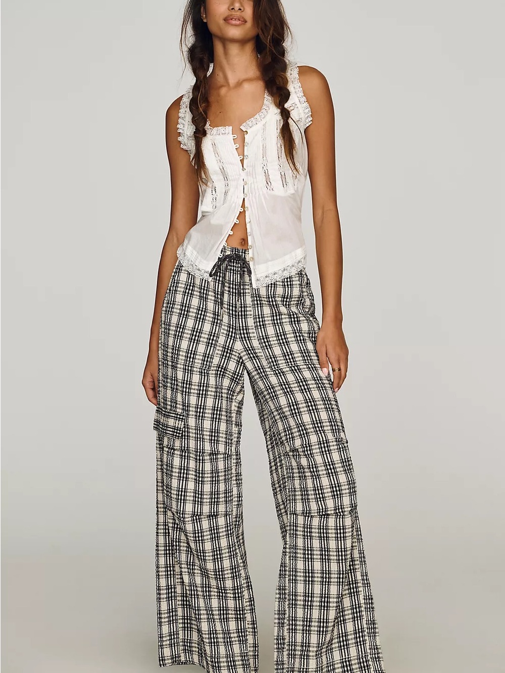 Anthropologie Pilcro Textured 100% Cotton Cargo Pants